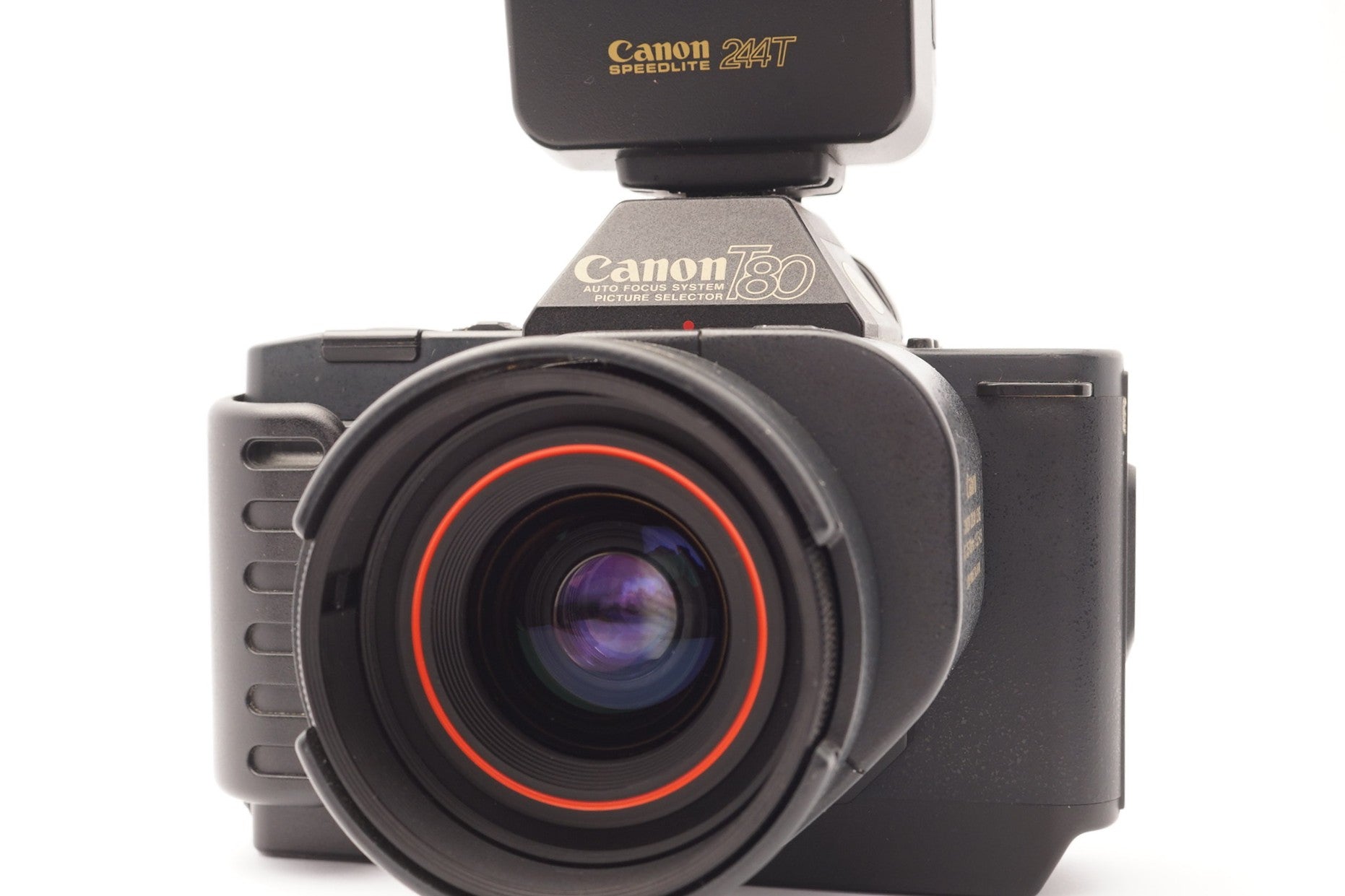 Canon T80 35mm SLR with AC 35-70mm & 75-200mm Lenses – Very Good
