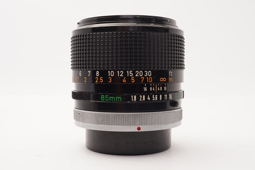 Canon FD 85mm f/1.8 S.S.C. Lens – main product view