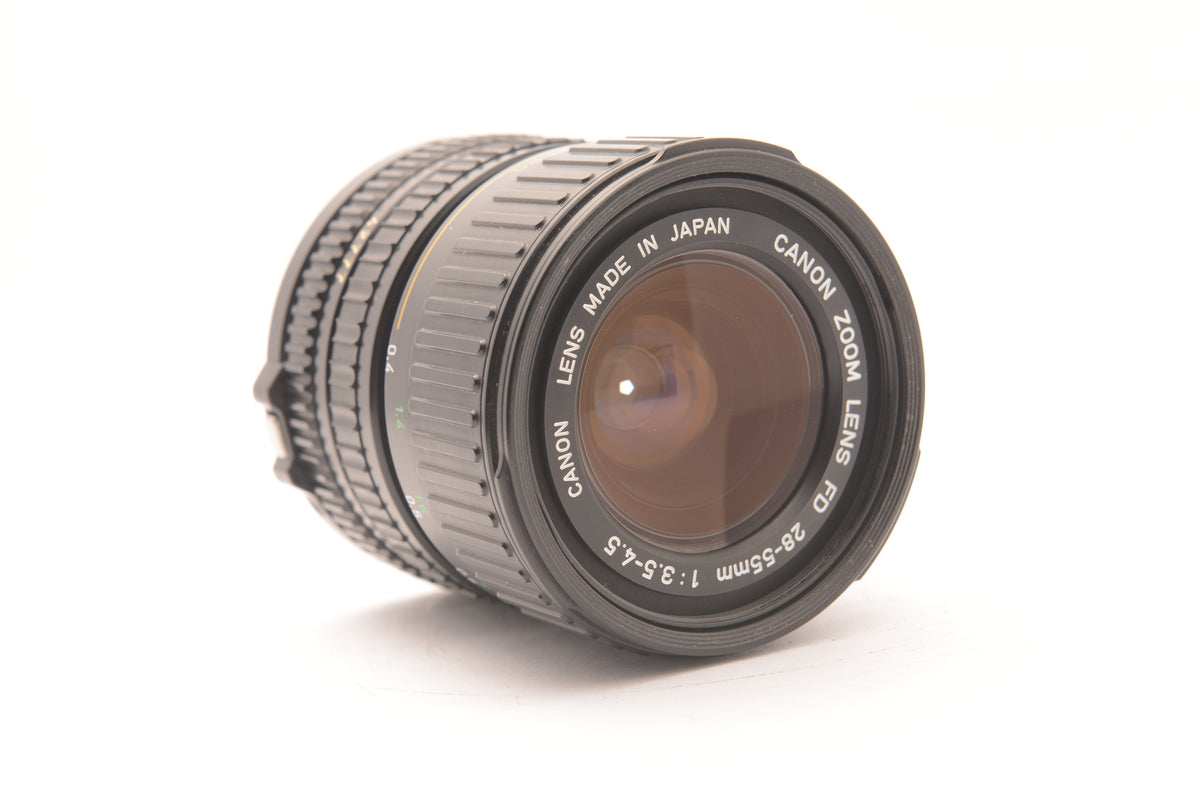 Canon FD 28-55mm f/3.5-4.5 Zoom Lens – Very Good