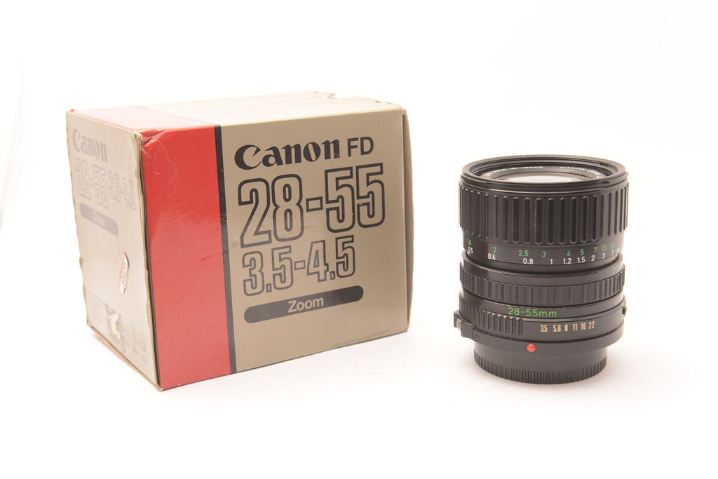 Canon FD 28-55mm f/3.5-4.5 Zoom Lens – Very Good
