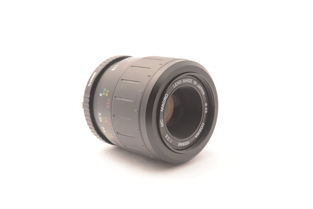 Cosina 100mm f/3.5 MF Macro Lens for Contax/Yashica – Excellent