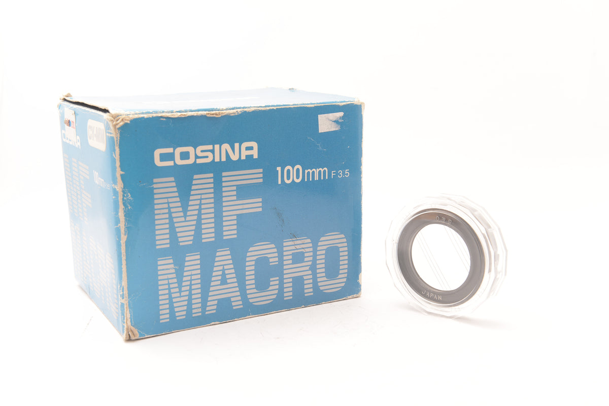 Cosina 100mm f/3.5 MF Macro Lens for Contax/Yashica – Excellent