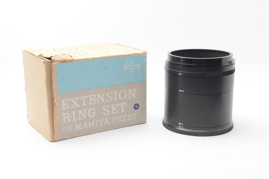 Mamiya Press Extension Ring Set No. 1-4 – Very Good